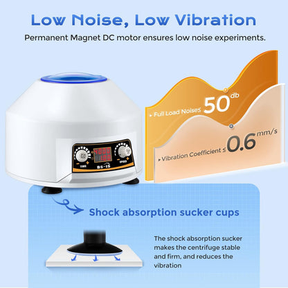 Centrifuge 6-Buis – Labcentrifuge – Laboratoriumcentrifuge – Monstercentrifuge – Monsterverwerkingscentrifuge – LED-Display – Transparant Deksel