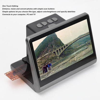 Film- en diascanner met stekker – Filmscanner – Diascanner – Negatiefscanner – Digitale filmscanner – 7 inch HD-beeldscherm – 16 GB intern geheugen
