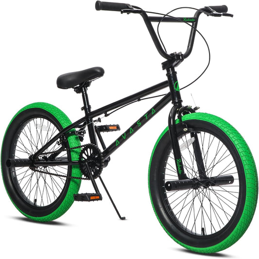 AVASTA 20 Inch Freestyle Jeugd BMX Fiets Kinderfiets voor 6 7 8 9 10 11 12 13 14 Jaar Jongens Meisjes Jong Volwassenen en Beginners Niveau Rijders met 4 Pegs,Verschillende Kleuren