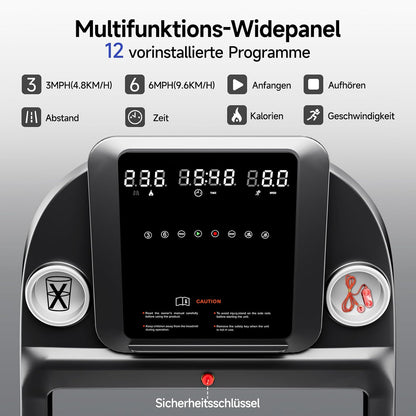 Loopband – Treadmill – Hardloopband – Fitnessapparaat – Trainingsapparaat – Inklapbaar Ontwerp – 8% Helling – Groot Loopvlak 106x38 cm – Max 13 km/u – 2,5 PK Motor – LED-Display – App Connectiviteit – Max 140 kg Belastbaar