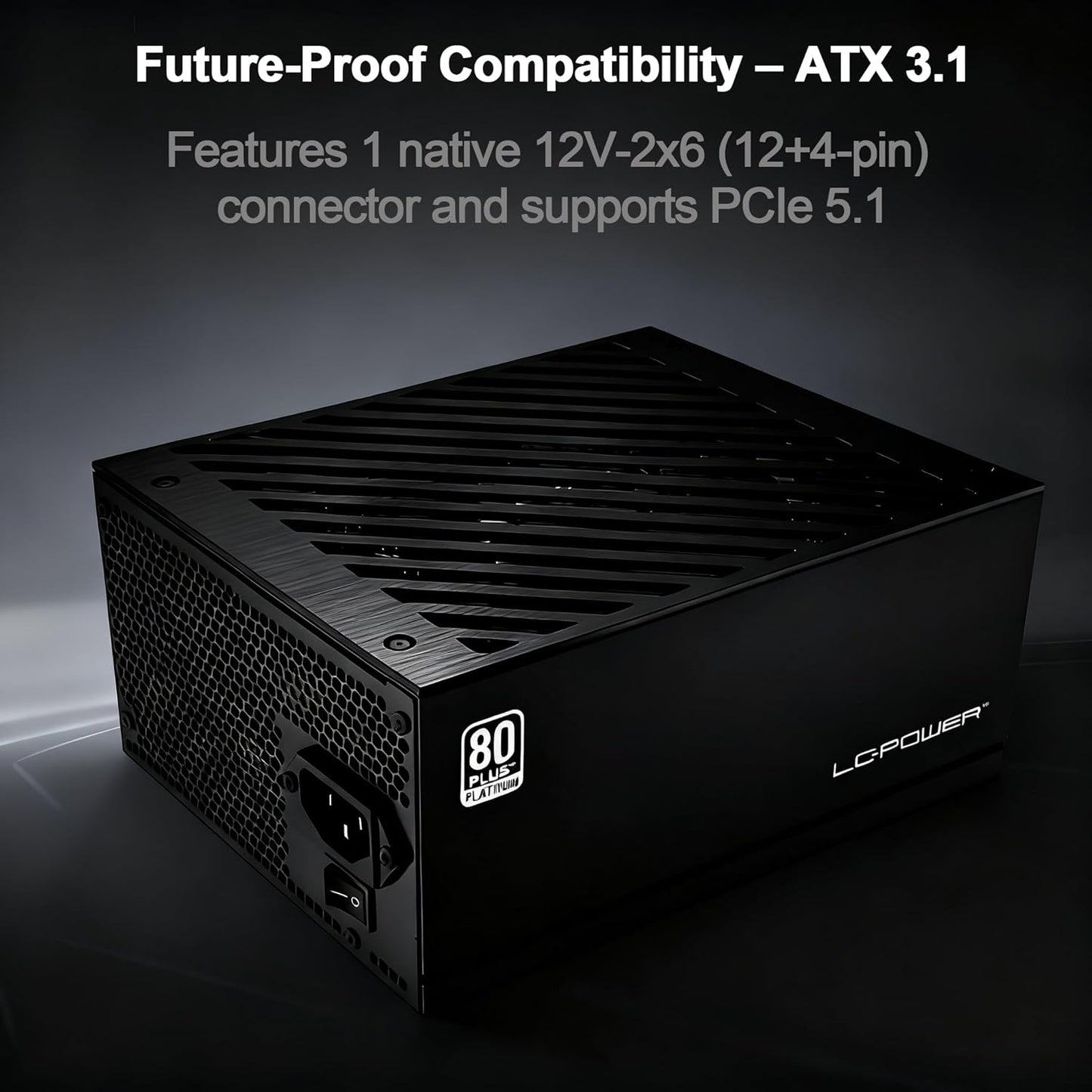 LC-POWER ATX 3.1 voeding, 1000 W, PCIe 5.1