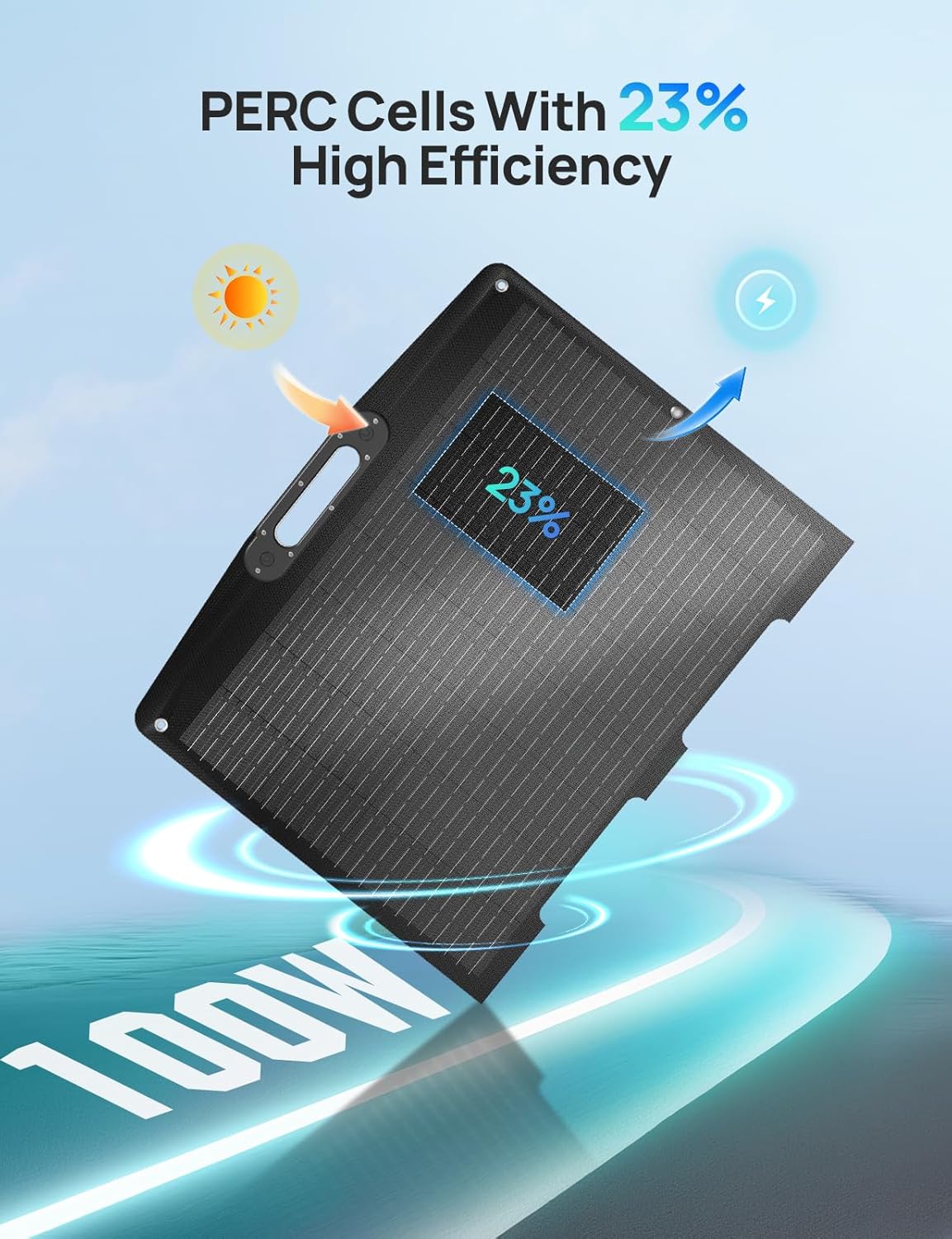 100W Opvouwbare Zonnepaneel – Zonnepaneel 100 Watt – Draagbaar Zonnepaneel – Camping Zonnepaneel – Mobiel Zonnepaneel – Monokristallijn – Waterbestendig