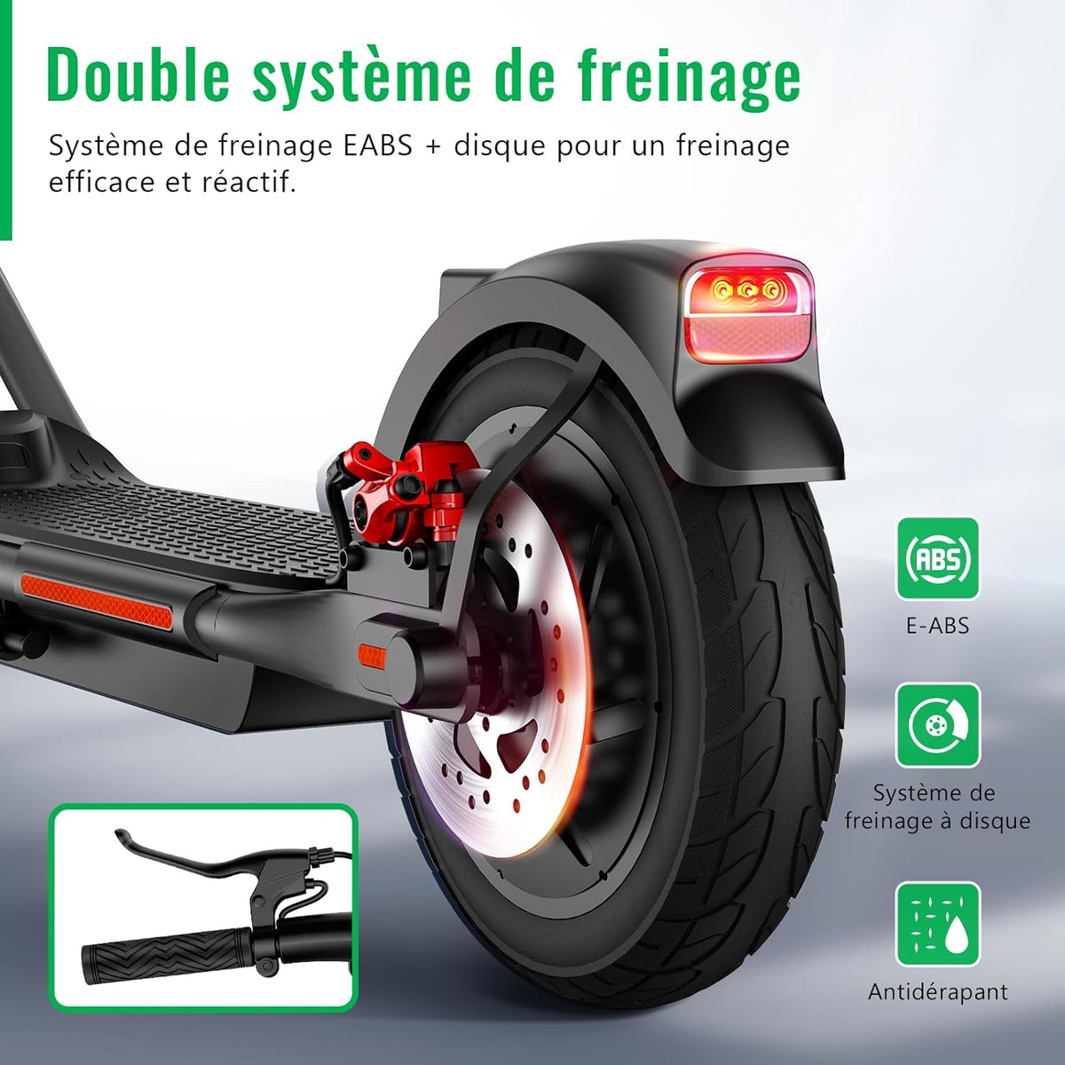 Elektrische step voor volwassenen, 10 inch, elektrische step, opvouwbaar, accu 36 V, 7,8 Ah, looptijd 25-30 km, maximale snelheid 25 km/u, dubbele remmen, honingraatbanden, lekbestendig
