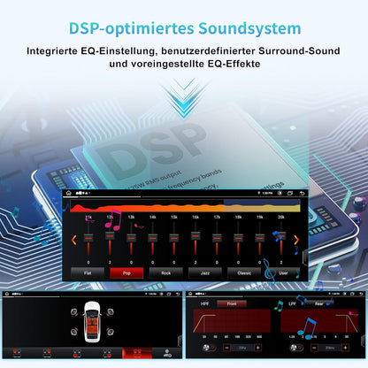 Android 14 Autoradio – Multimedia Systeem – Navigatie Unit – Infotainment Speler – Touchscreen Radio – 10,25 Inch HD IPS Scherm – Draadloos CarPlay & Android Auto