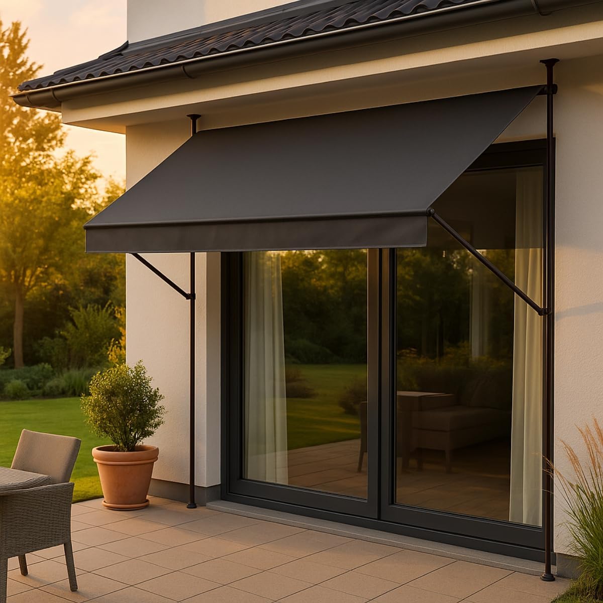 Angerer Klemluifel Style 400 cm stijl antraciet