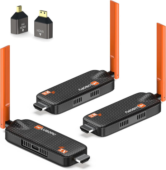 2025 Draadloze HDMI-zender en 2 Ontvangers, tot 6 RX'en, HDMI-Zender en Ontvanger, 5G/1080P Draadloze Extender Streaming Video Audio Voor Laptop, Camera Naar TV, Projector, Monitor - 165FT/50 M