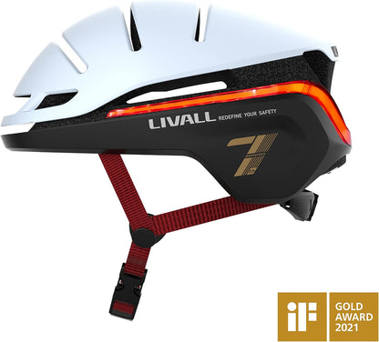 LIVALL EVO21 Smart Cycle Helm met Smart Lighting, 360 graden zichtbaarheid, valdetectie en SOS Alert