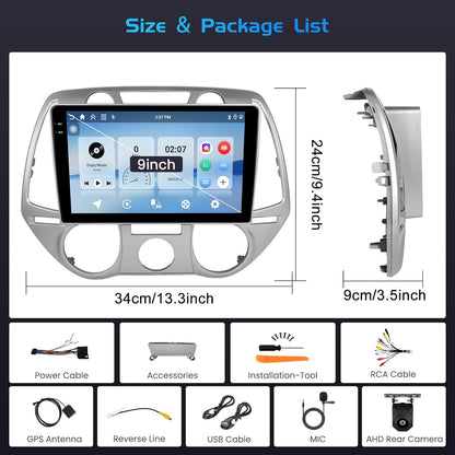 Autoradio – Multimedia Systeem – Navigatie – Touchscreen Radio – Android Radio – 9-Inch In-Cell Scherm – Draadloze CarPlay & Android Auto
