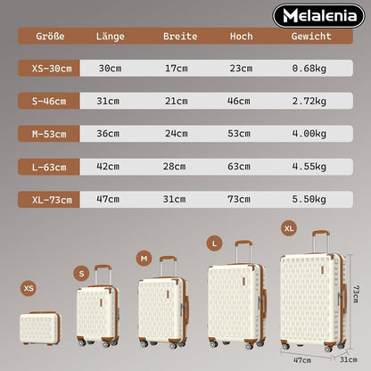 Melalenia ABS harde grote koffer, 28 inch bagage met dubbele spinnerwielen,TSA reisbagagesloten