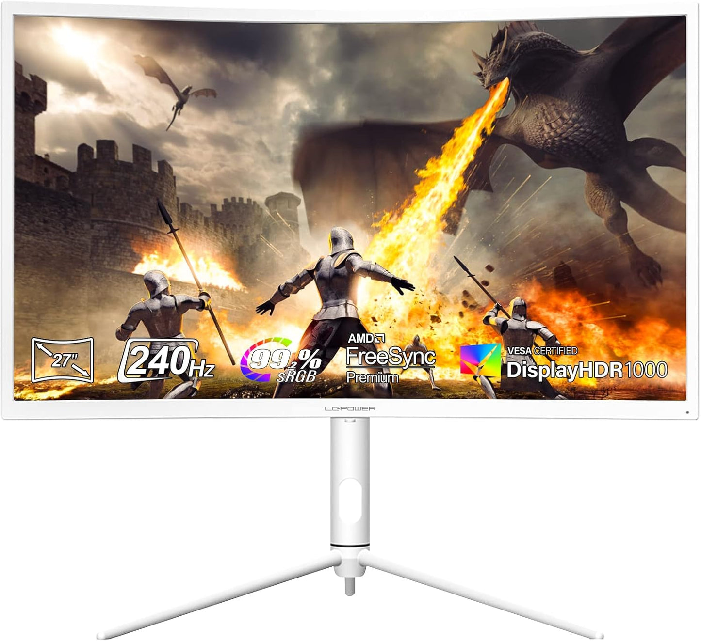 LC-POWER LC-M27-QHD-240-C-K 27 Inch Monitor Gaming 240Hz