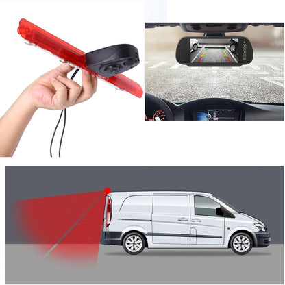 HD Auto IP68 1280Pixels Transporter Remlicht Dak Achteruitrijcamera Achteruitrijcamera met dubbele lens Camera met verstelbare hoek Compatibel met Mercedes Benz Vito/Tourer/Mixto/Panel VanKasten