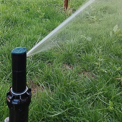 Suinga 5 x Rain Bird 5004 Plus sprinkler, bereik 7,6 tot 15,2 m, maakt het stoppen van de irrigatie van het sproeideksel, 3/4 inch schroefdraad, zwart