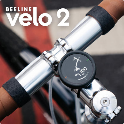 BEELINE Fiets 2 computer GPS fiets – draadloze wereldnavigatiekaart I Weerbescherming I Batterijduur + 11 uur I USB-opladen I navigatie satelliet fietsen bevestigingsriem I compatibel met handschoen