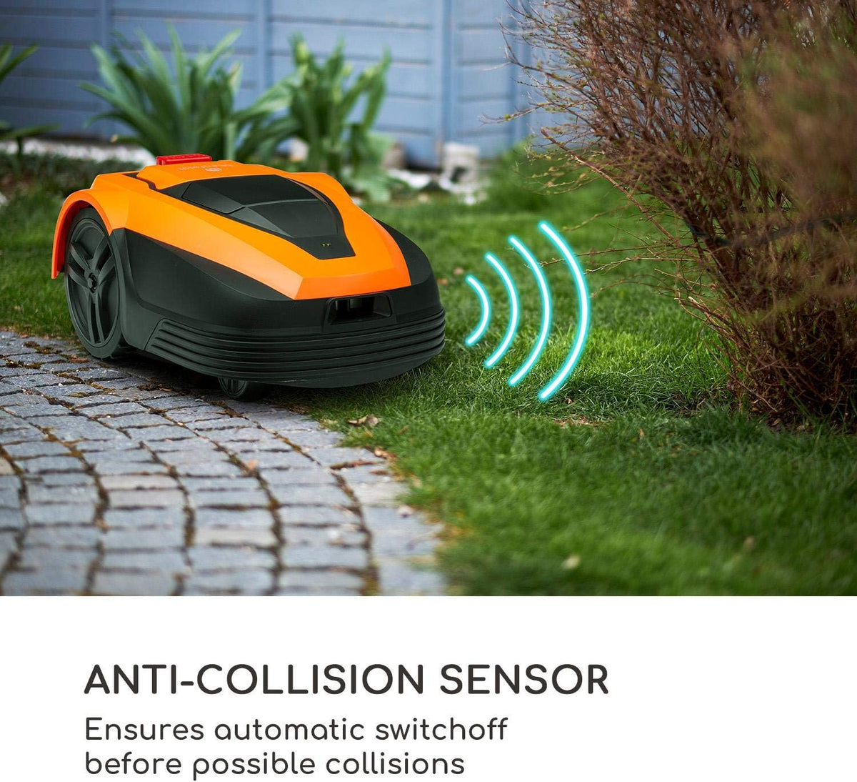 Blumfeldt Garden Hero - robotmaaier, lithium-ion-accu: 5,2 Ah, incl. Laadstation, automatisch opladen, looptijd: tot 180 min., Oppervlakte: tot 1.200 m², beschermingsklasse: IPX4, oranje