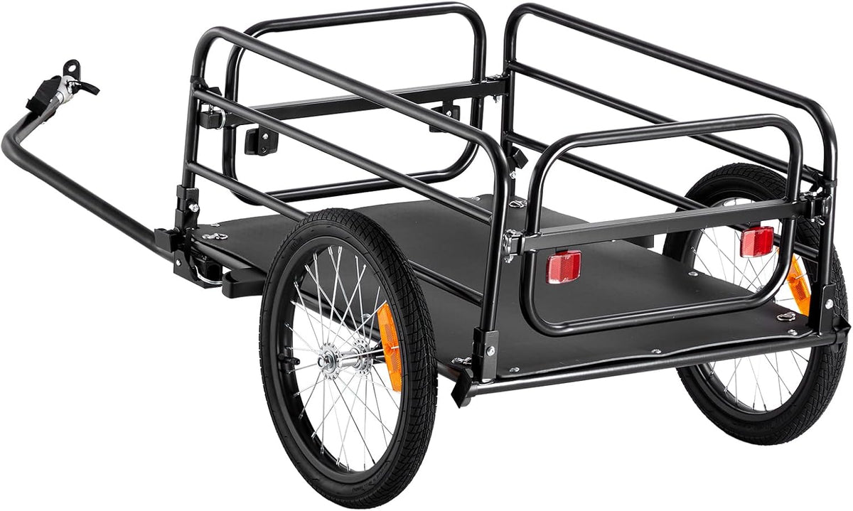 VEVOR Fietsaanhangwagen, 88/100/150 lbs laadvermogen, zware fietswagenwagen, opvouwbare compacte opslag met universele trekhaak