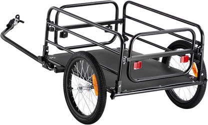 VEVOR Fietsaanhangwagen, 88/100/150 lbs laadvermogen, zware fietswagenwagen, opvouwbare compacte opslag met universele trekhaak