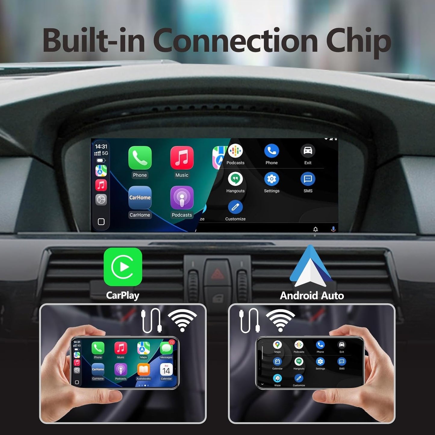 Autoradio BMW 3/5/6 Serie – Draadloze Autoradio – CarPlay Autoradio – Android Auto Radio – Multimedia Autoradio – IPS Touchscreen – Bluetooth 5.0 Handsfree Bellen