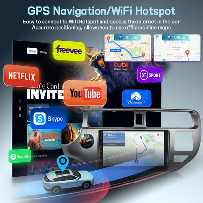 4G+64G 8 Core Qualcomm Car Radio for Kia Rio 2012-2015 with Wireless Carplay & Android Auto, 9 Inch Android Car Stereo with WiFi/GPS/Bluetooth 5.1/DPS Hi-Res/FM RDS Radio
