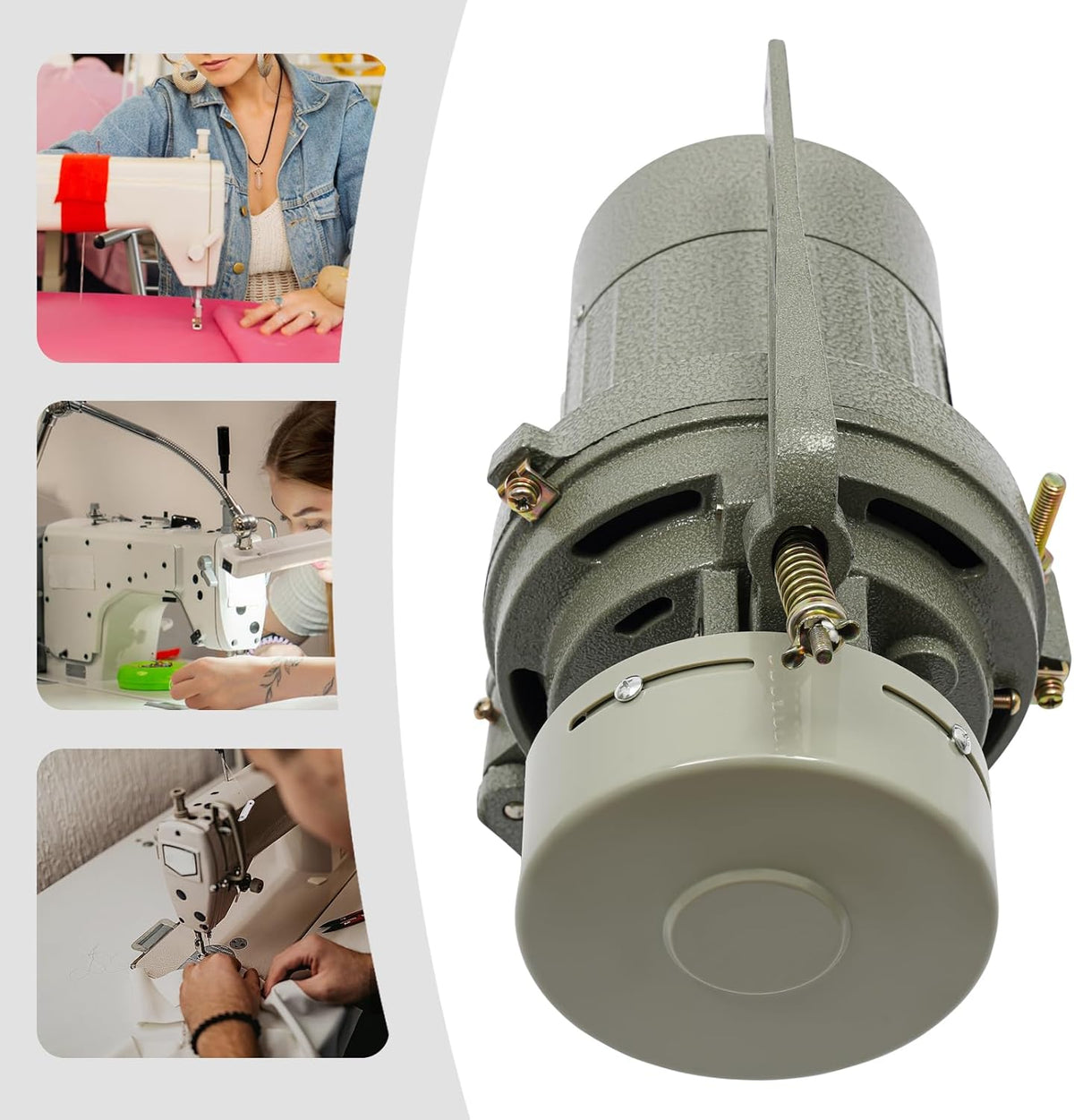 Electric Sewing Machine Motor, Clutch Motor for Industrial Sewing Machines, Clutch Motor, Industrial Sewing Machine for Zigzag Machines, Sicking Machines, High Position Sewing Machines Etc - QUORE