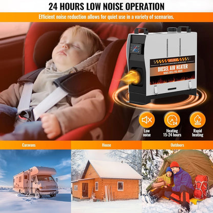 <font dir="auto" style="vertical-align: inherit;"><font dir="auto" style="vertical-align: inherit;">        VELPEX Diesel Driver, 8 kW, 110 V, portable diesel air heater, with remote control, large LCD display, intelligent remote control 18-40 °C, adjusta