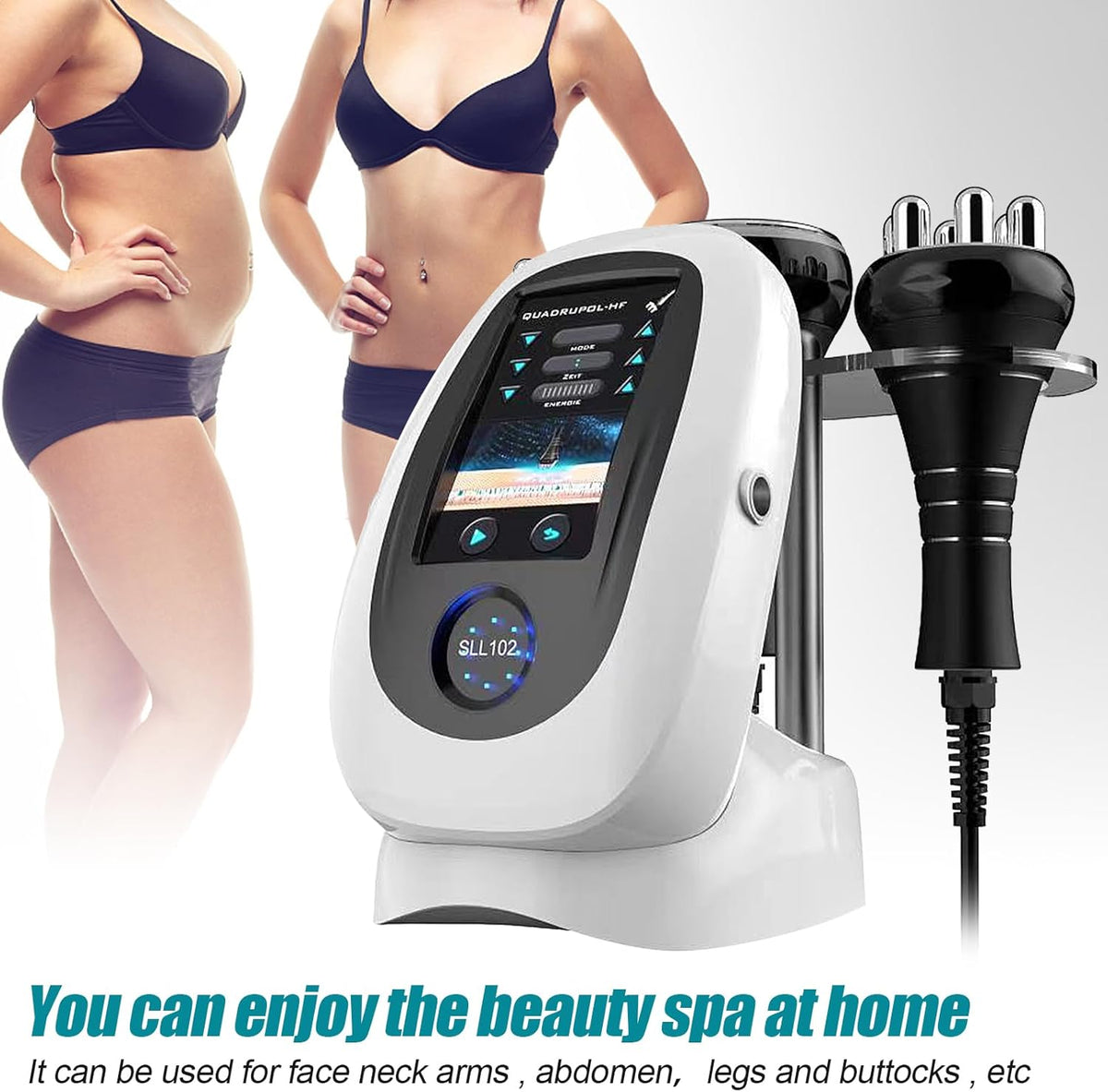 3-In-1 Ultrasoon Cavitatie En Radiofrequentie Apparaat – Cavitatie Apparaat – Radiofrequentie Apparaat – Anti-Cellulitis Apparaat – Huidverstevigingsapparaat – LED-Display – Geschikt Voor Lichaam En Gezicht