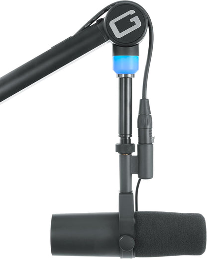 Gator Frameworks Professionele Desktop Broadcast/Podcast Microfoon Boom Stand met On-Air Indicator Licht (GFWMICBCBM4000)