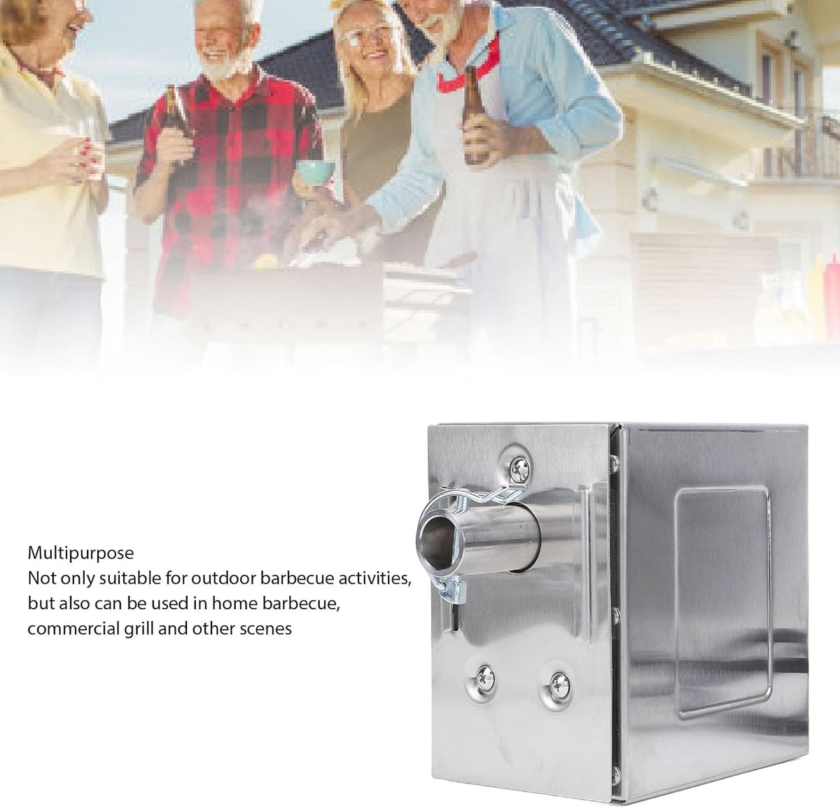 Grill Rotisserie Motor, 45W RVS Universele Elektrische Rotisserie Spit Motor, 250kg Heavy Duty Vervanging BBQ Rotisserie Motor voor Varken Geit Kip Rotisserie Roaster (EU-stekker