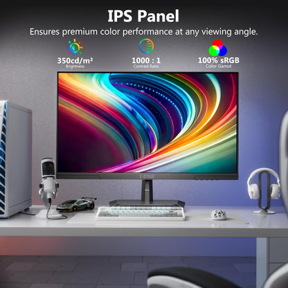 Z-Edge Gaming Monitor 25'' 240Hz, IPS Panel, 1ms MPRT, FHD 1080P, FreeSync, LED Gaming Monitor, Adjustable Tilt, HDMI2.0 & DP1.4, VESA 100 * 100mm (HDMI Cable Included)
