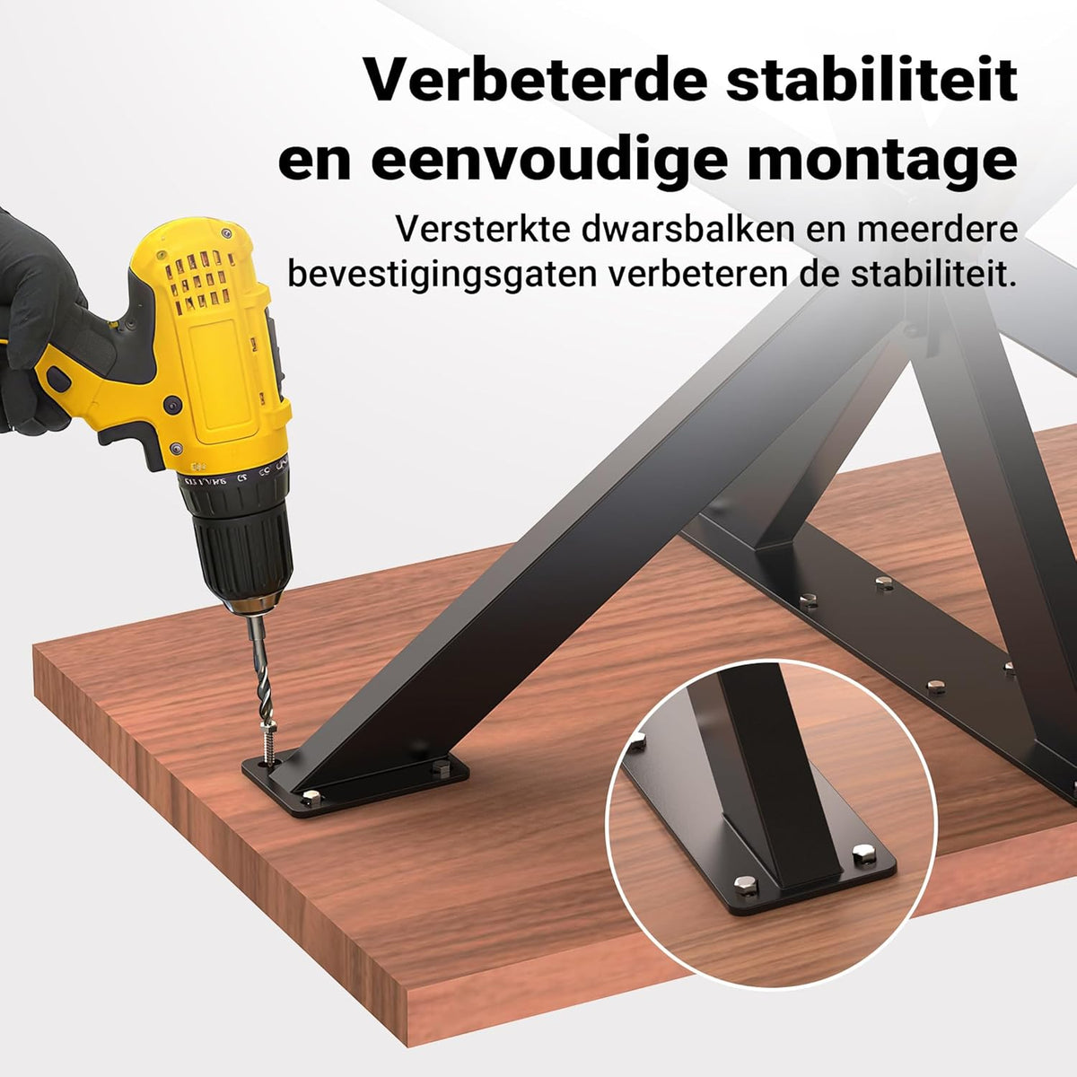 XPOtool stalen tafelpoot onderstel spider 71x68x120cm zwart matrixpoot tafelframe spin vorm
