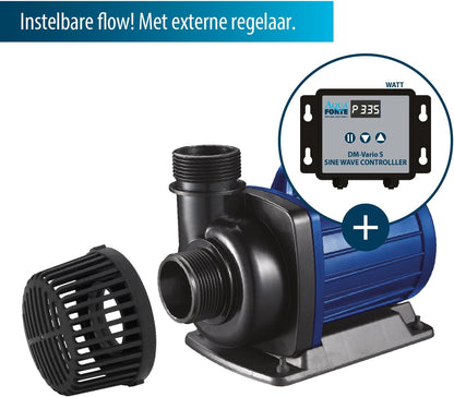 AquaForte RD800 Filter-/vijverpomp DM-10.000 Vario S, 34-85W, opvoerhoogte 5,5m, regelbaar met externe controller. Ideaal als vijverpomp of als beeklooppomp