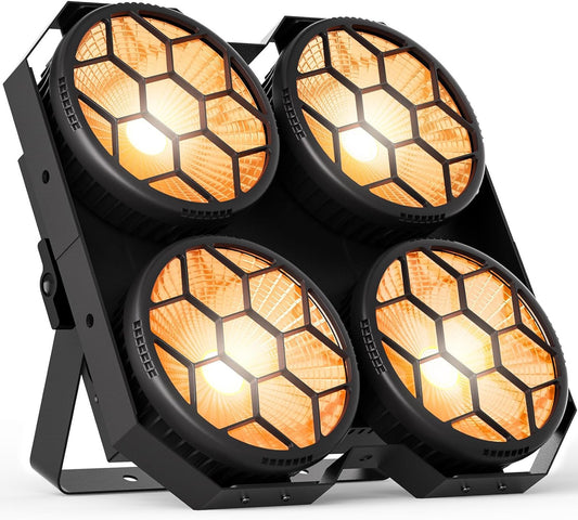 Parspotlight – LED Par Lamp – Podiumverlichting – DJ Licht – Feestverlichting – 4x100W COB LED – Kleurtemperatuur 3200-5600K – 25+30 Licht Effecten