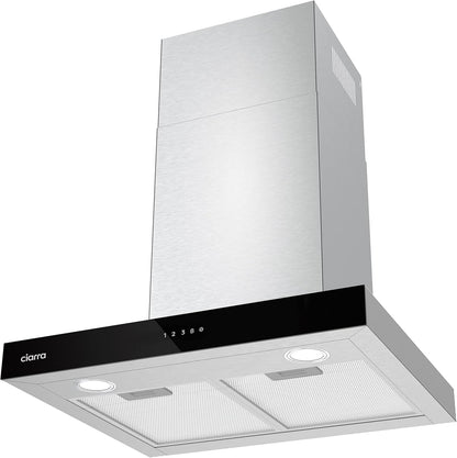 CIARRA CBCS6102 A+++ Afzuigkap 60cm 650 m³/h - Touch Control en Wifi - 4 Snelheden met Booster,afvoerstand en recirculatie afzuigkap met koolstoffilter CBCF003 - Roestvrij Staal