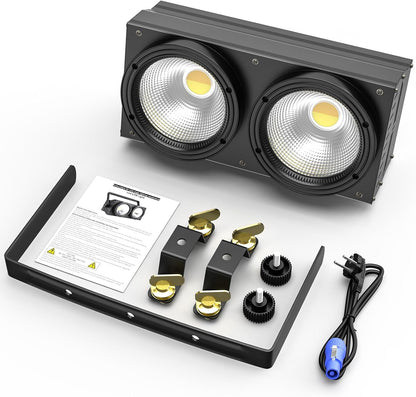 8pcs COB Par, 200W Stage Light Cold/Warm White, 2-in-1 Light Effects Lights with DMX8CH Stage Lighting for Disco, Wedding, Bar Party, Public Lighting