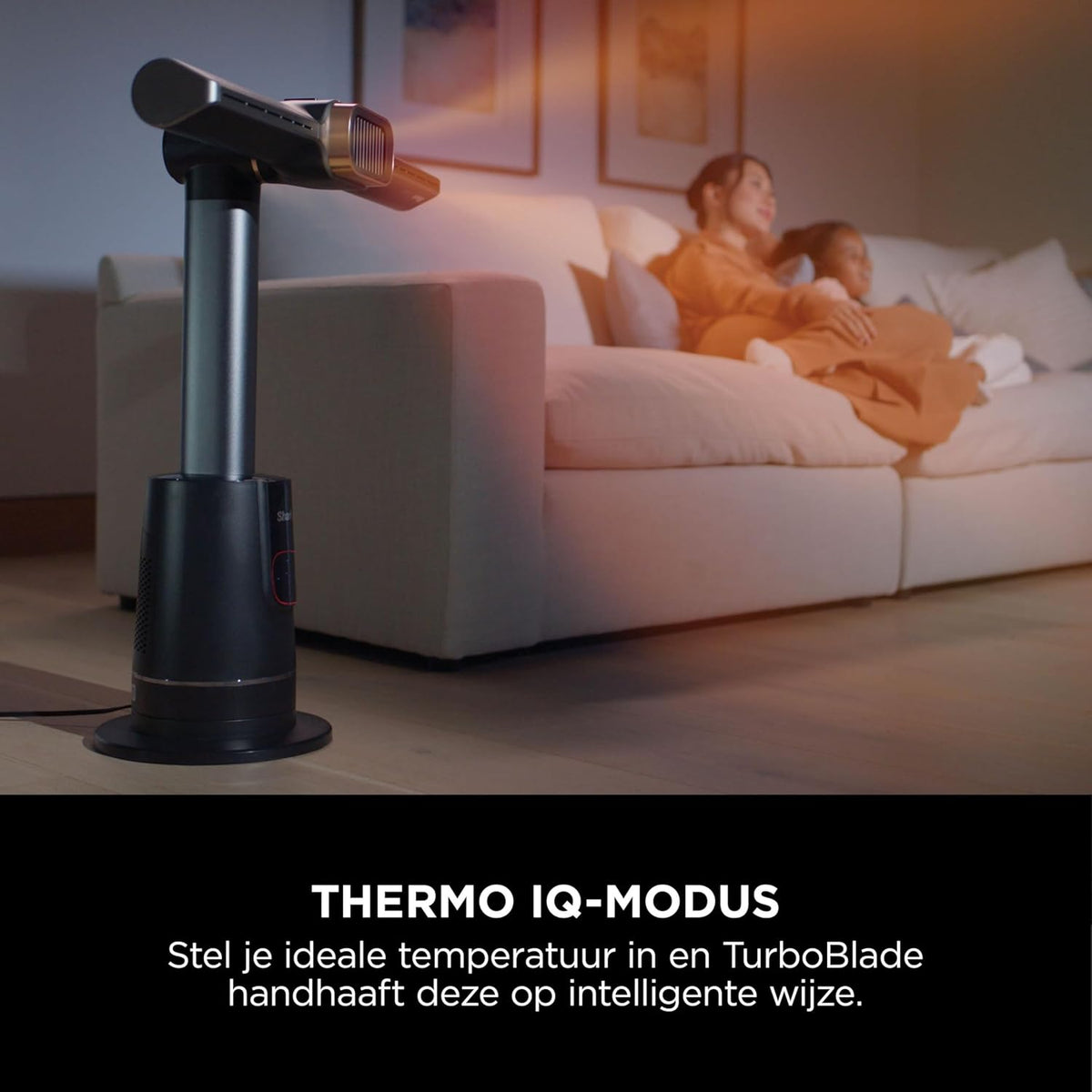 Shark TurboBlade Cool + Heat Fan, dubbele ventilator en verwarmingsventilator, met afstandsbediening, zwart, TH200EU