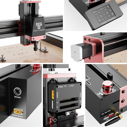 CNC freesmachine TTC450 Pro, 95% voorgemonteerd CNC-houtfrees, CNC frees voor het graveren van metaal, acryl, massief hout, 3-assige graveermachine, werkgebied: 460 x 460mm