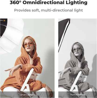 85 Cm Lantaarn Softbox – Softbox – Bowens Softbox – Lichtdiffuser – Inklapbare Lichtmodifier – 360° Omnidirectionele Lichtverspreiding – Snelle Quick Release Montage