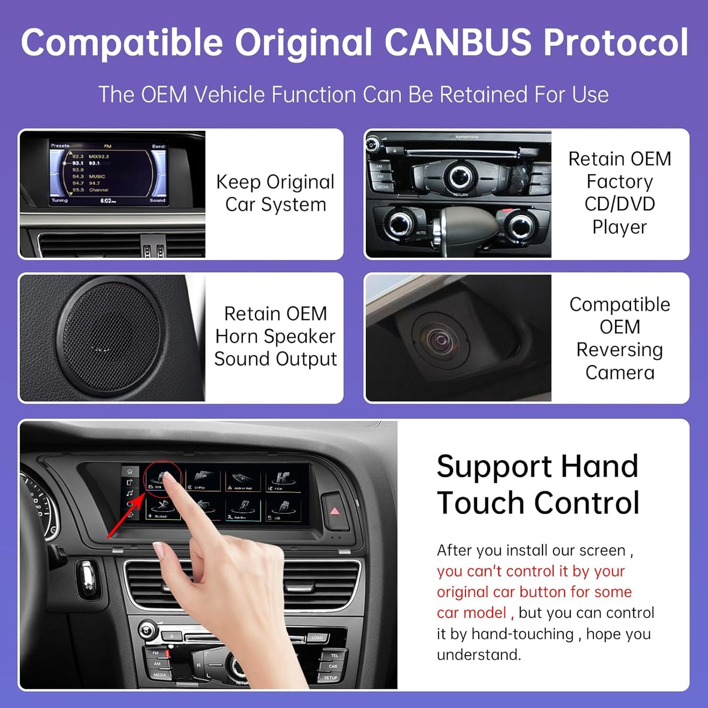 Autoradio – Autoscherm – Multimedia Systeem – Car Play – Touchscreen – 8,9 Inch HD – Draadloos CarPlay & Android Auto