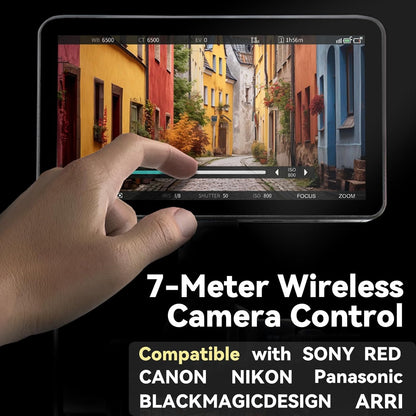 Portkeys LH7P 7" Camera Monitor 1000nit Touchscreen, Full HD 1920 * 1080, Wireless Camera Control for S0NY & Blackmagic, 4K HDMI In/Out, 3D LUT Output, Waveform, Lightweight Field Monitor