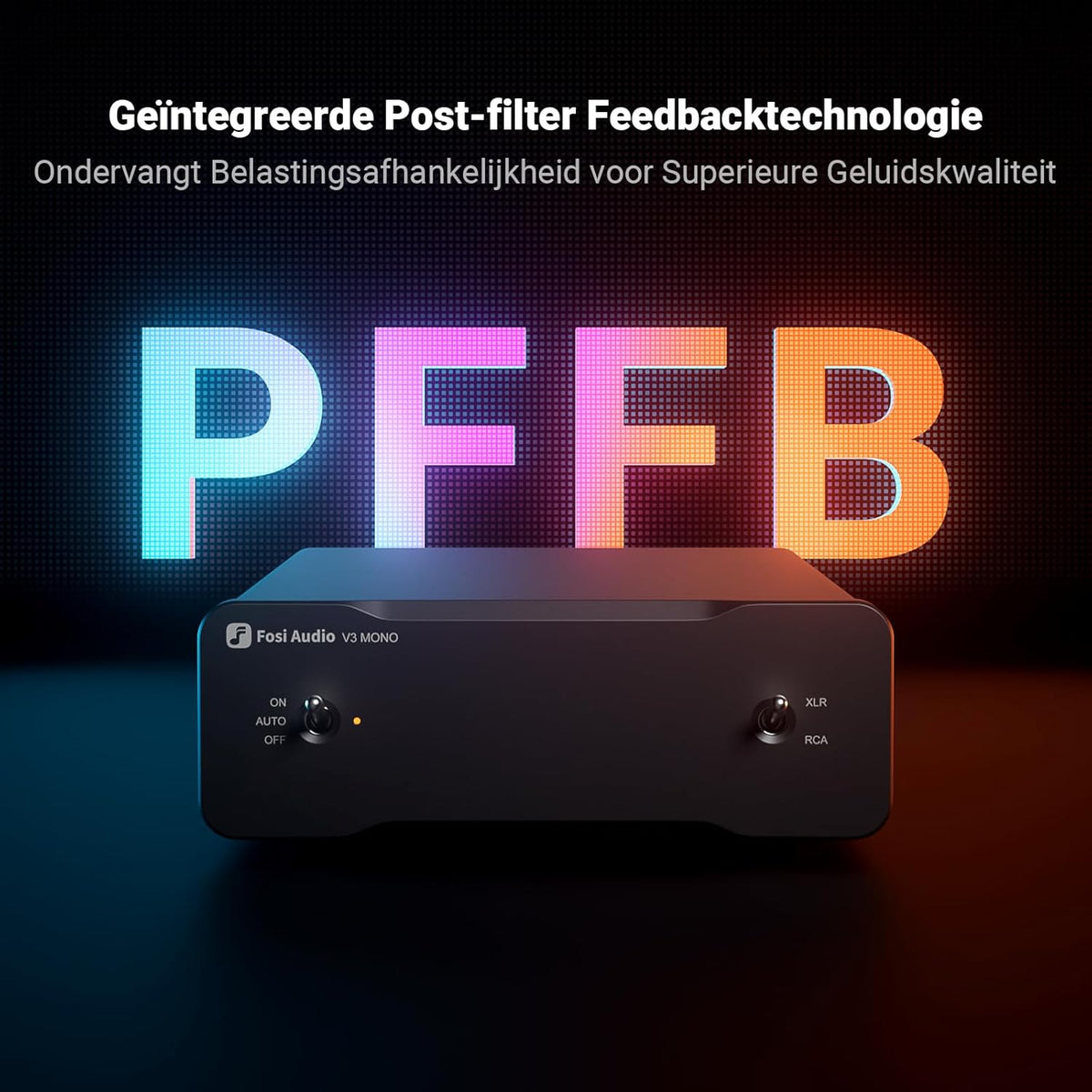 Fosi Audio Twee V3 Mono Vermogensversterkers met TPA3255 240W, Mini Monoblock Klasse D Versterker voor Home Theater AVR Receiver Component, RCA/XLR Gebalanceerde Ingangen 48V/10A Vermogen