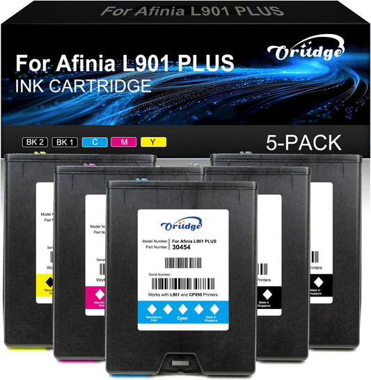 L901 Plus inktpatronen vervanging voor Afinia L901 Plus inktcartridges vervanging voor Afinia L901 Plus Industrial Color Label Printer (zwart 1, zwart 2, cyaan, magenta, geel)