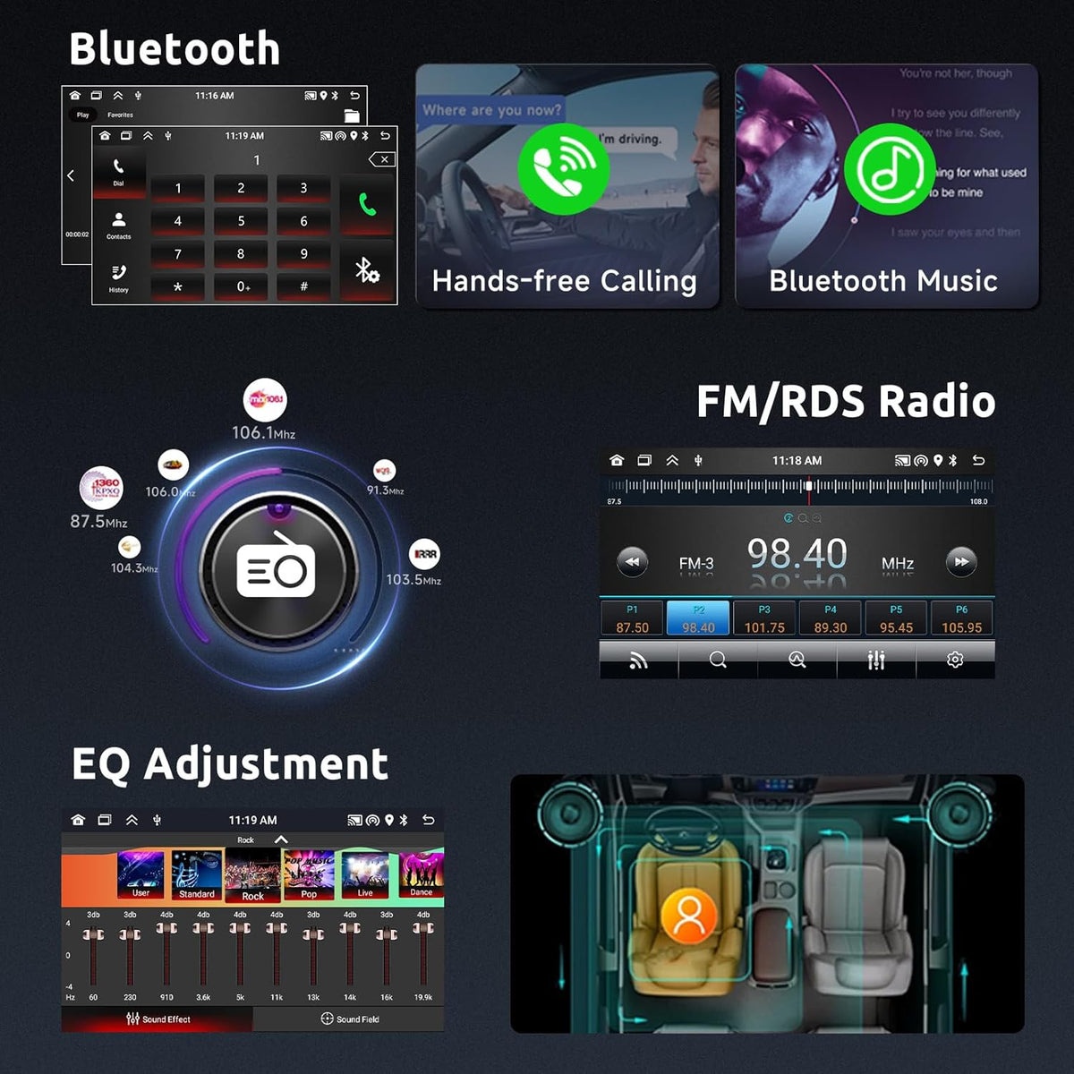 1 DIN Android Autoradio – Multimedia Speler – Car Stereo – Auto Radio – GPS Navigatie – Uitschuifbaar 7 Inch HD Touchscreen – Draadloze CarPlay & Android Auto – Inclusief Achteruitrijcamera