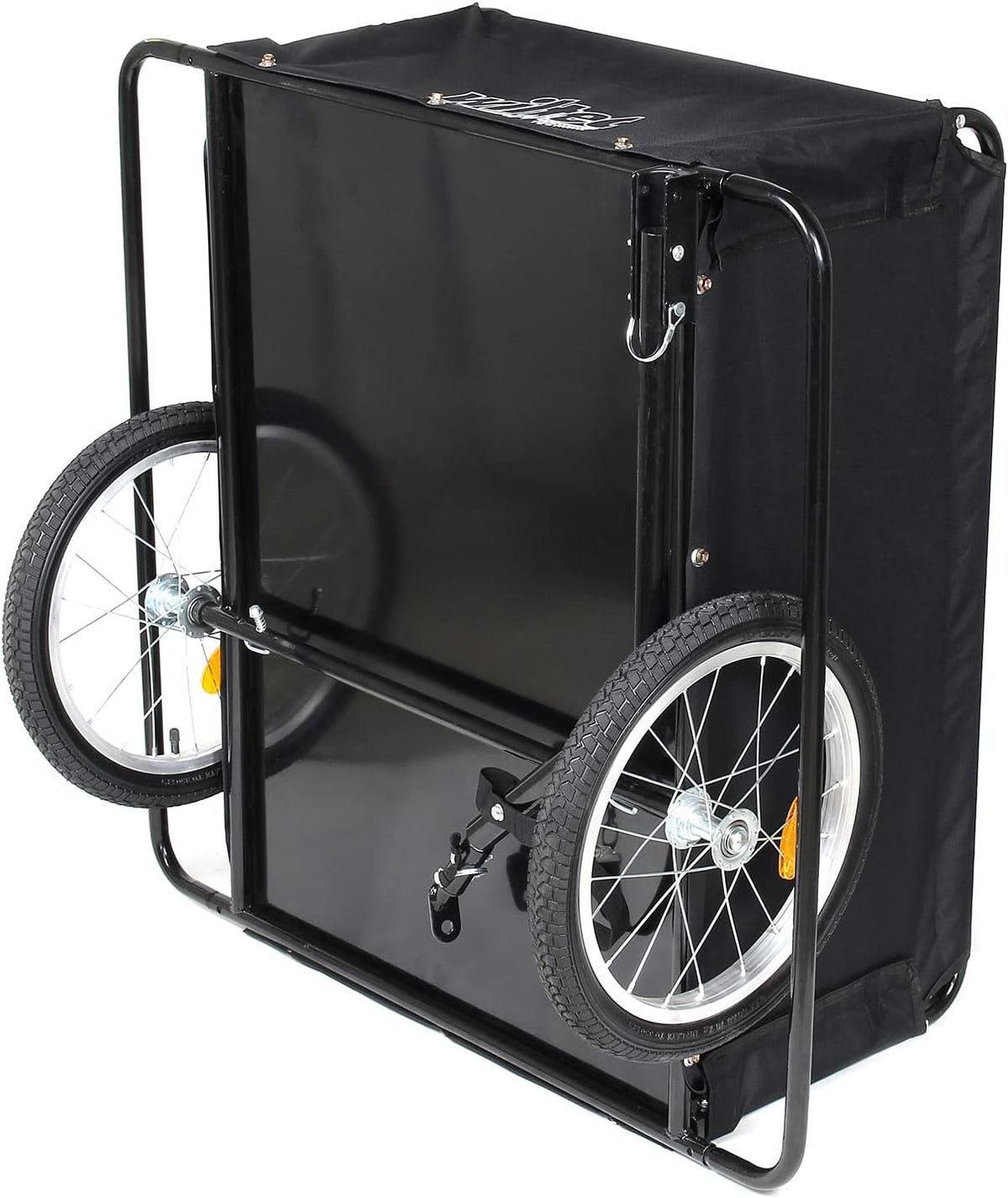 Wiltec fietsaanhanger tot 65kg, aanhangwagen 139 x 88 x 60 cm met wielbescherming, transportkar met inklapbare trekhaak en snelkoppeling