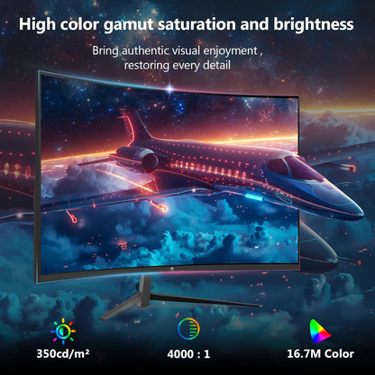 Z-Edge Gaming Monitor Gebogen 27'' 280 Hz (DP), 1ms MPRT, FHD (1920x1080), FreeSync, 16:9 LED-gamingmonitor met HDMI-kabel, verstelbare kanteling, 1500R VA, 2* HDMI2.0 & 2* DP1.2, kijkhoek van 178°