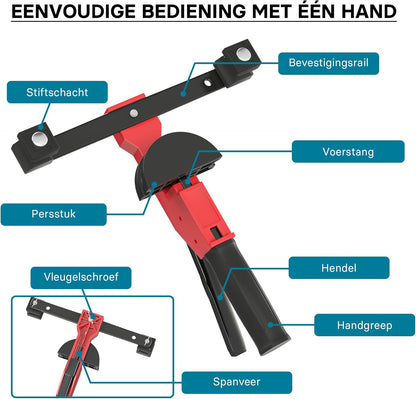 Wiltec handmatige pijpenbuiger 14-32 mm, buizenbuiger met buigradius tot 90°, manuele pijpbuigmachine voor aluminium, koper en kunststof pijpen, leidingen en buizen