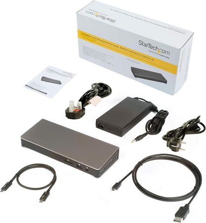 StarTech.com Thunderbolt 3 Dock - Dual Monitor 4K 60Hz TB3 Laptop Docking Station met DisplayPort - 85W Power Delivery Charging - 6-Port USB 3.0 Hub, SD 4.0, GbE, Audio - Windows & Mac