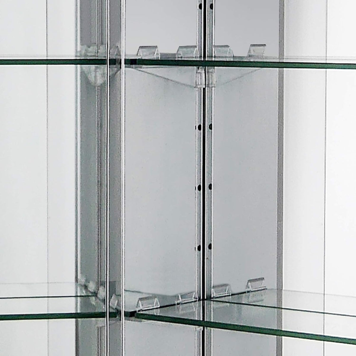 Fundin Aluminium badkamerspiegelkast inbouwmontage of opbouwmontage, met frameloze dubbelzijdige spiegeldeur, 38 x 61 cm