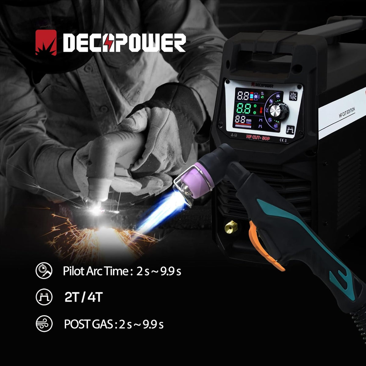 DECAPOWER HF CUT-50P 50Amps 220V Pilot Arg Plasma Snijmachine Met Driver Slagboog Snijden (Standaard Accessoires)