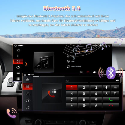 Android 14 autoradio met 10,25 inch touchscreen voor BMW 5-serie F10/F11 (2010-2012) – draadloos CarPlay/Android Auto, OEM-onderdelen, IPS HD-scherm, GPS, Mirror Link, alleen CIC-systeem