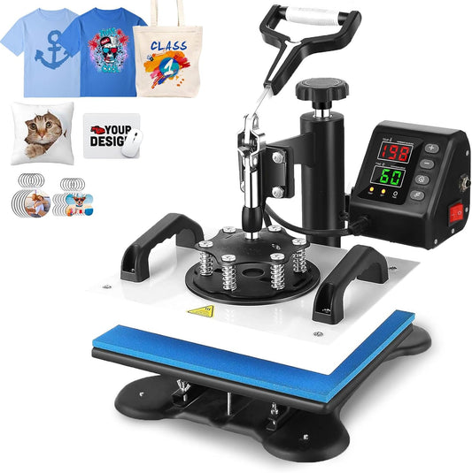 Transferpers T-shirt sublimatiepers draaibare druk plotter persen warmtepers digitale warmtepers warmtepers DIY voor T-shirt, tas, matten