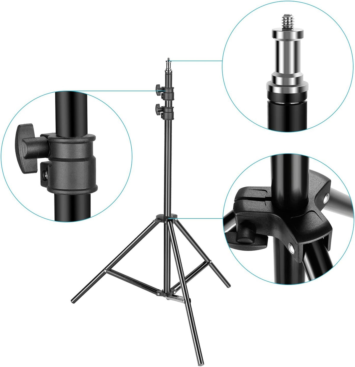 Tweekleurige Led Videolampen Set Van 2 – Videolampen – Fotolampen – Studiolampen – Lichtset – Dimbaar 3200-5600K – Inclusief Lichtstatief 92-190 Cm